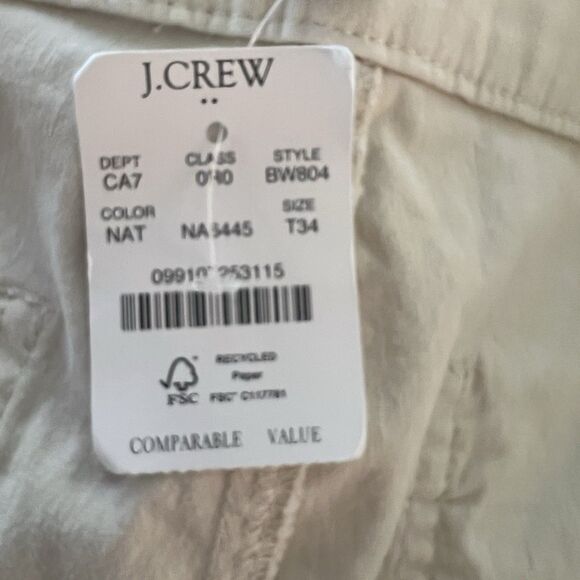 J Crew Women’s Pants 34T  Linen Blend Wide Leg Pants - Picture 5 of 5